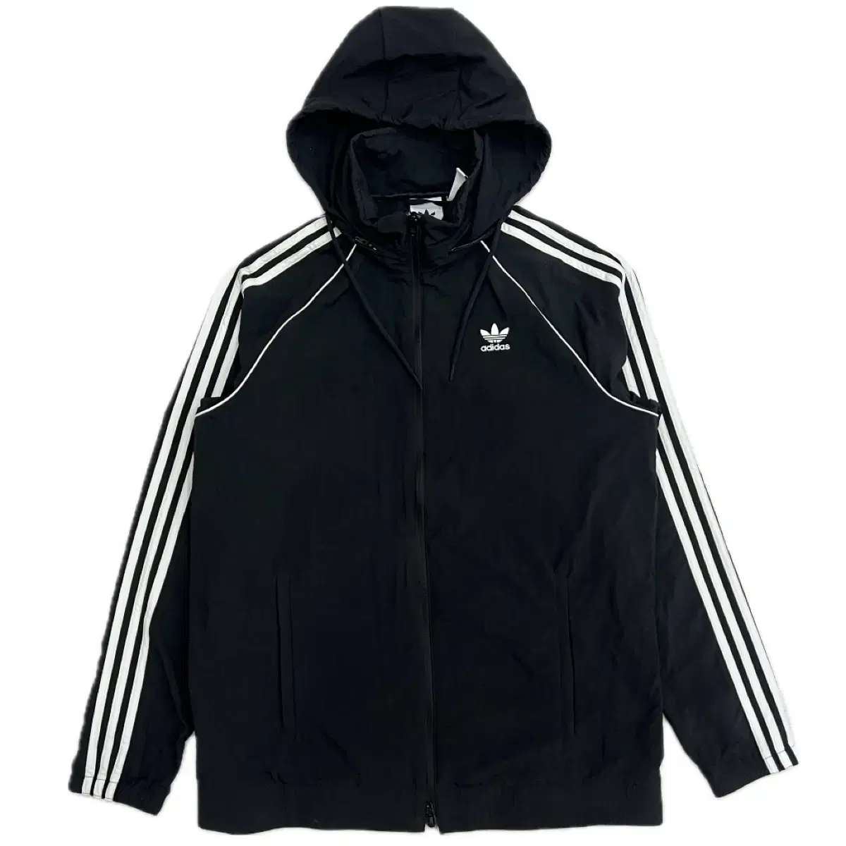 Adidas Superstar Windbreaker Hooded Zip-Up Jacket 105 size XL