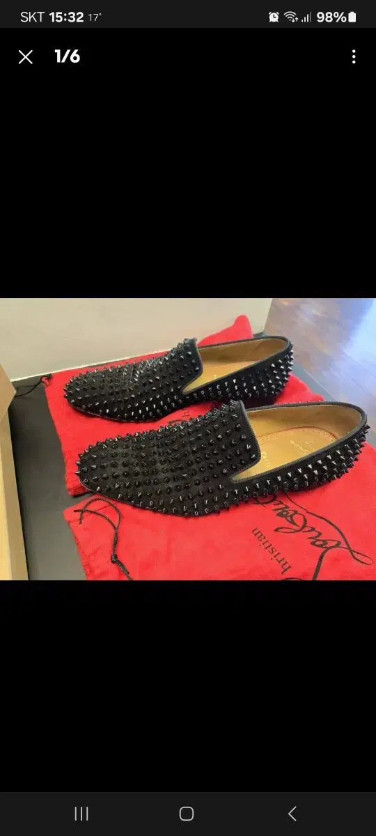 42) Christian Louboutin Spiked Loafers