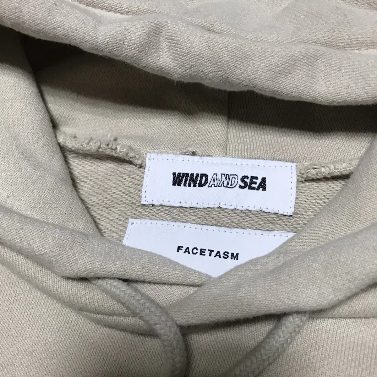 재팬 Facetasm x windandsea 콜라보 오버핏 후드티