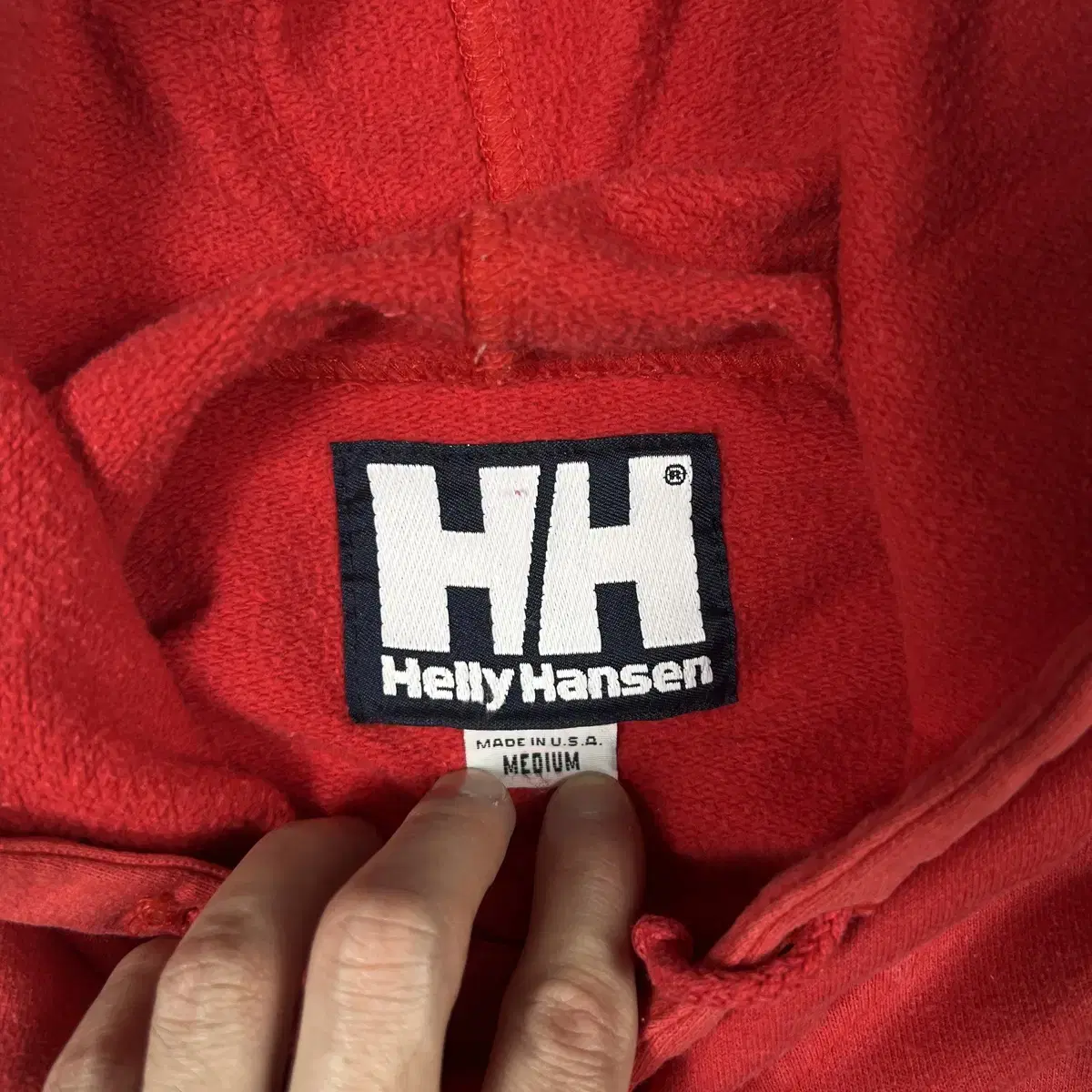 90s 헬리한센 helly hansen hh 로고 후드티