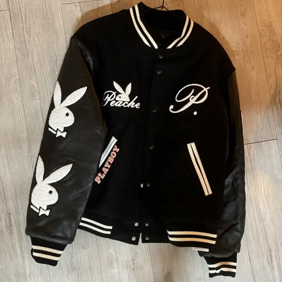 Peaches. x Playboy Clubhouse Varsity L