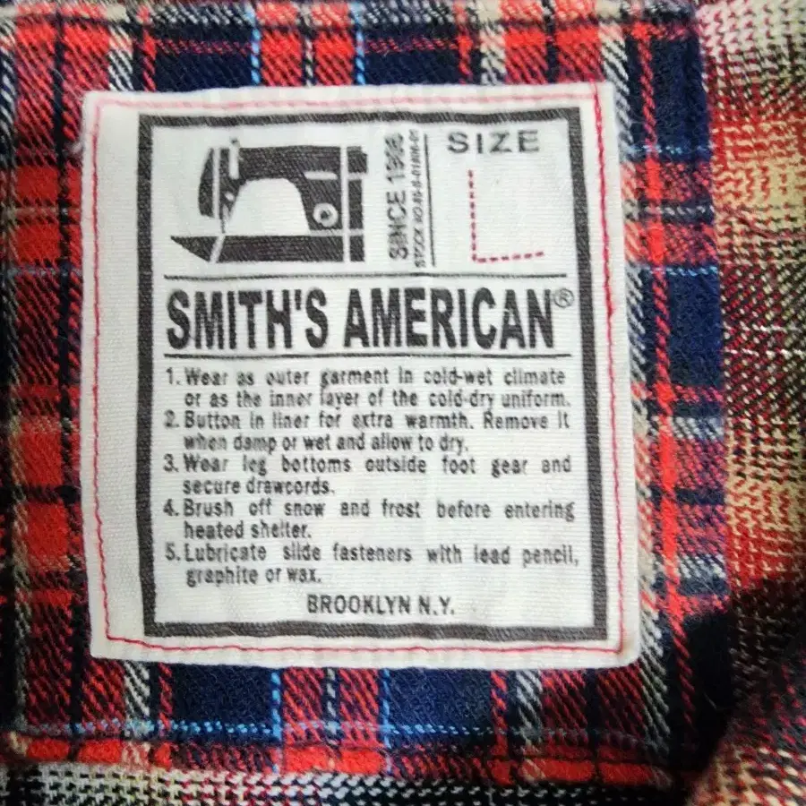 Smith's American 스미스아메리칸 코튼 체크셔츠