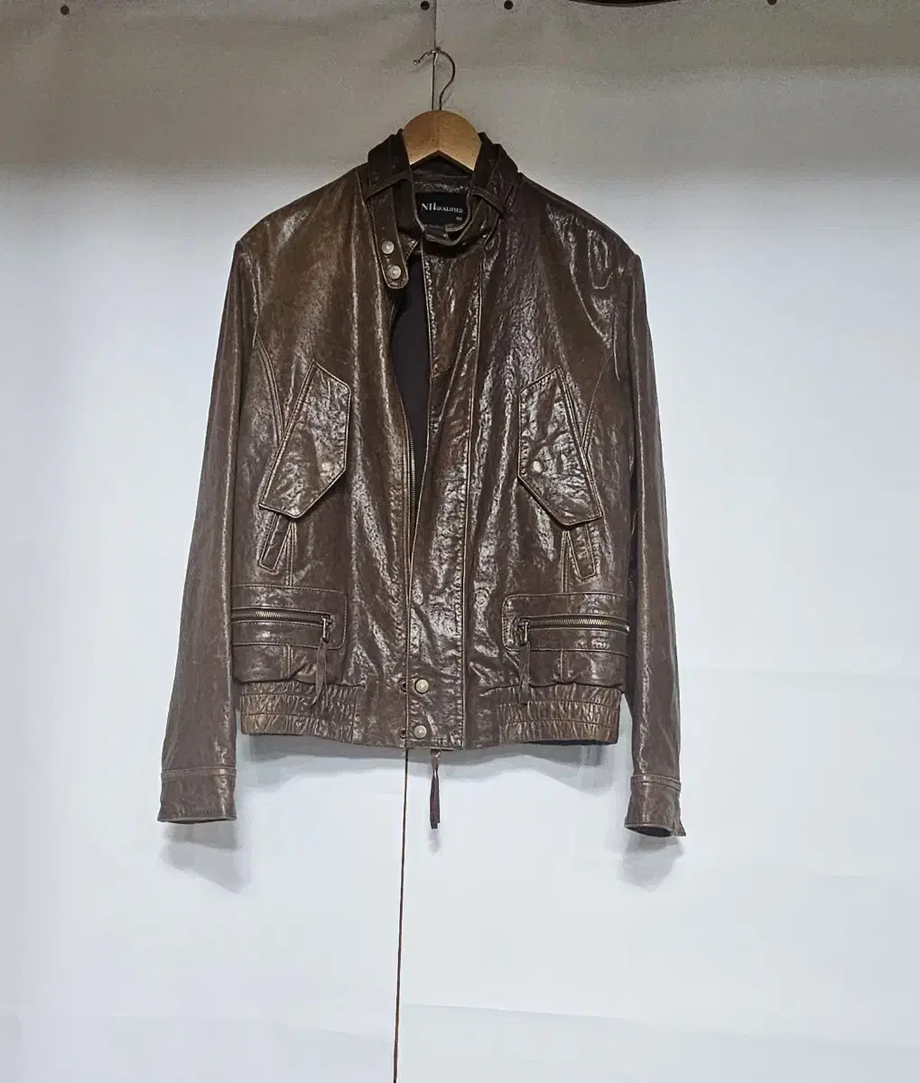 NII 100% brown lambskin leather jacket