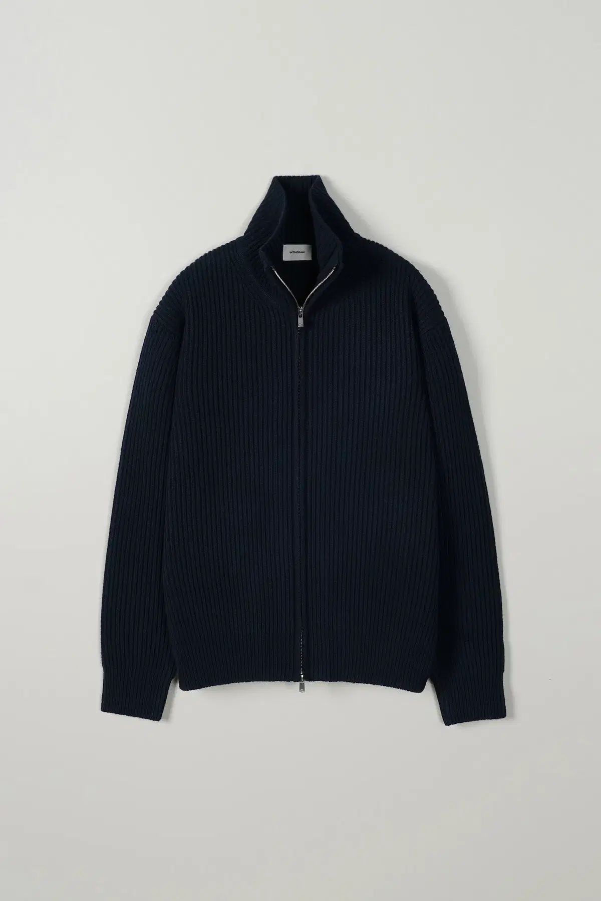 In the Low Roy Full Zip Up Knit Deep Navy (2)