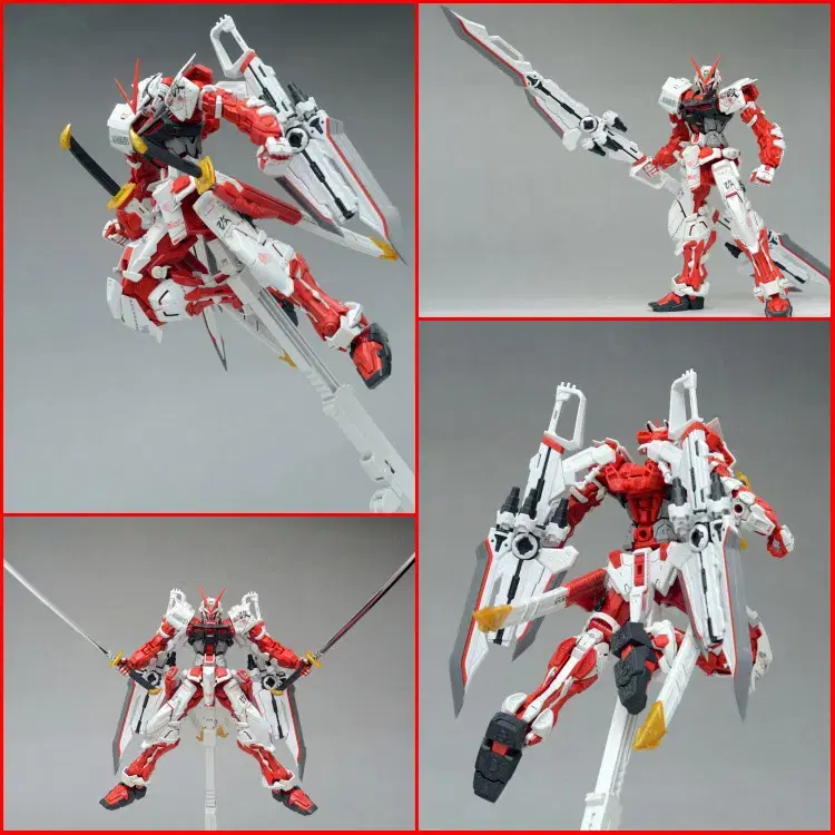 BTF MG 1/100 Khaled Wolf Gundam Red Frame Set of 2 with Stand