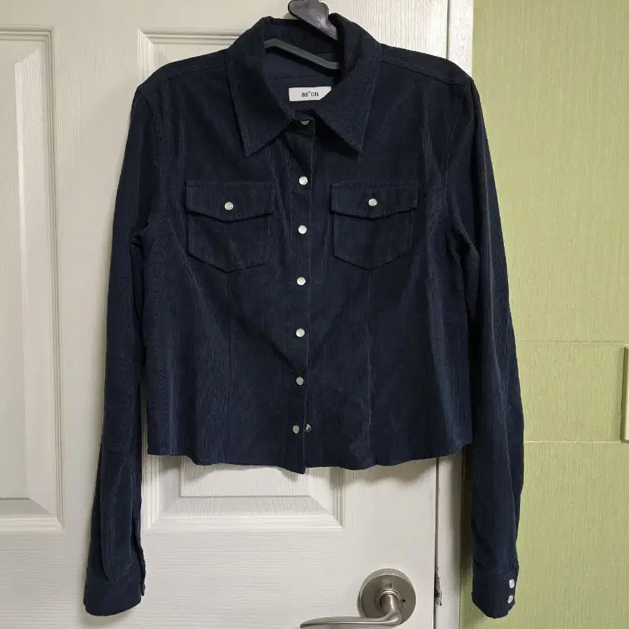 AS"ON JENNIS CORDUROY SHIRT BLUE-GREEN