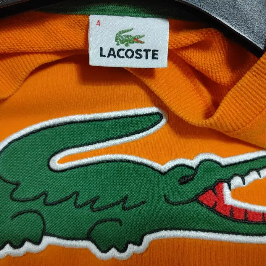 LACOSTE 라코스테 오렌지 빅로고 맨투맨