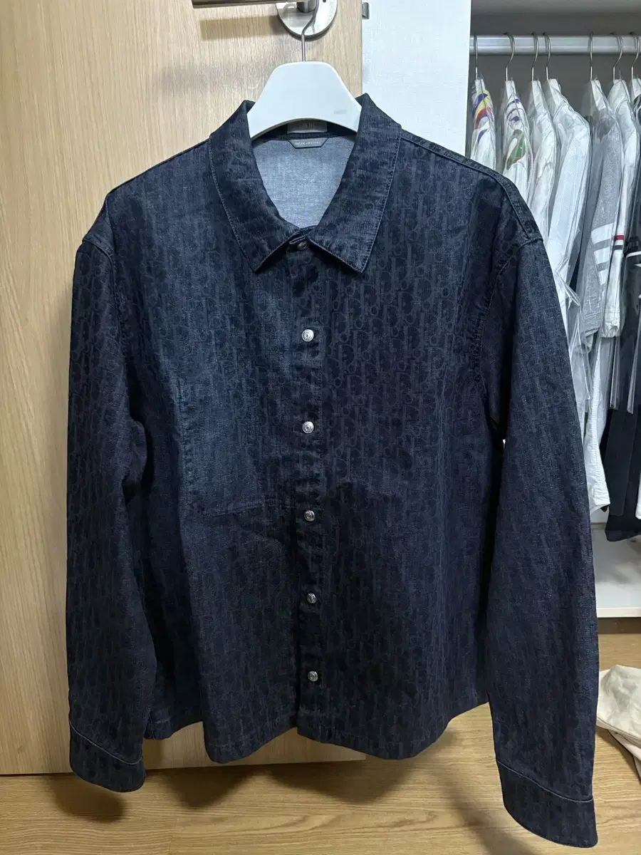 Dior Oblique Cotton Blend Denim Shirt