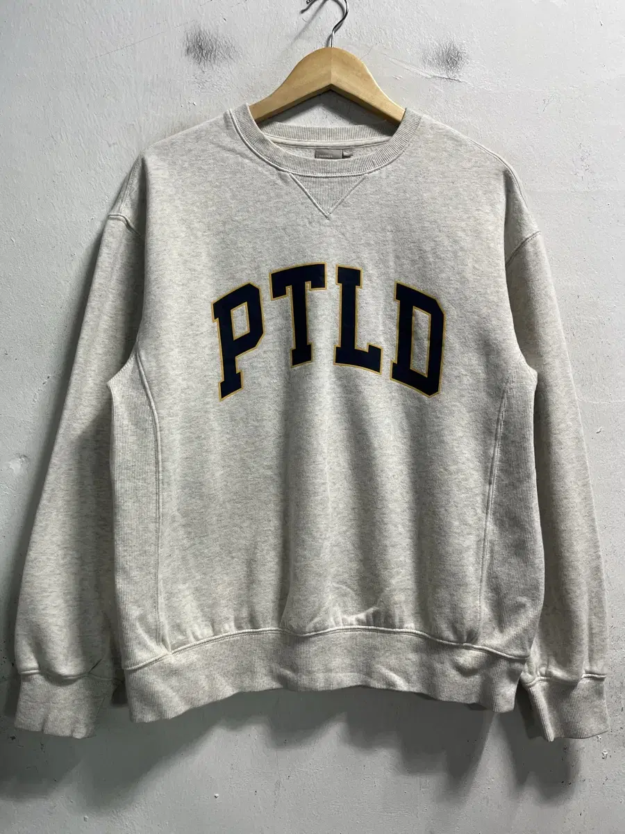 95-100 SPAO PTLD Big Logo Brushed Sweatshirt Loose Fit Man Top Genuine