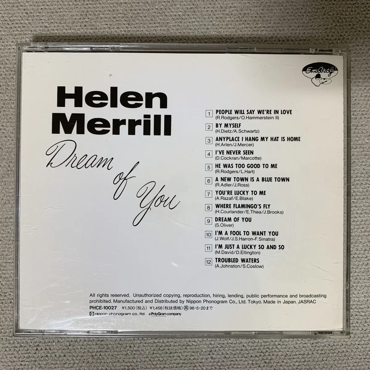 [CD] Helen Merrill - Dream Of You