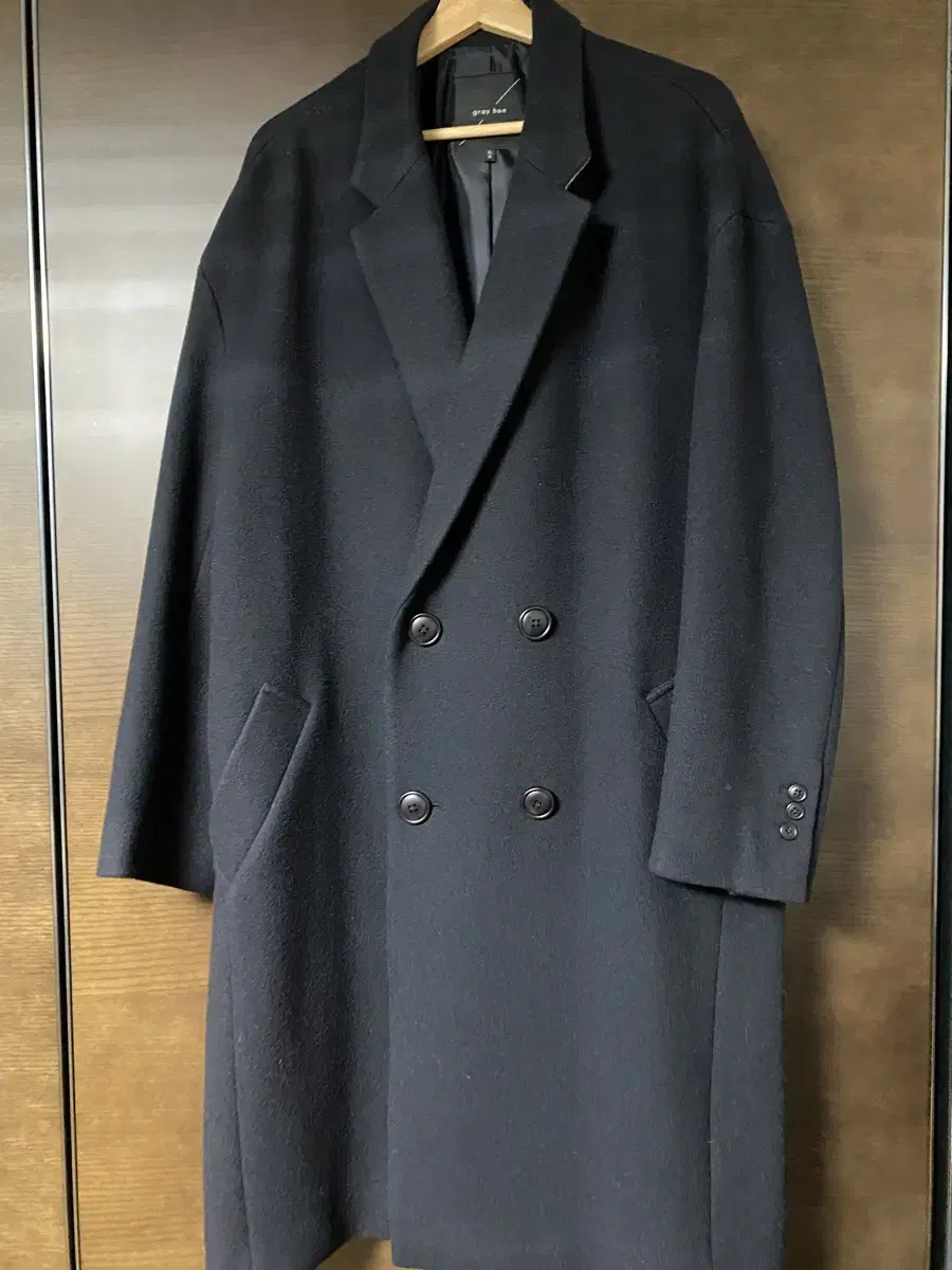 Navy double coat size L