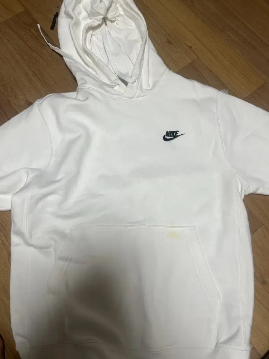 Nike White Hoodie S Brushed