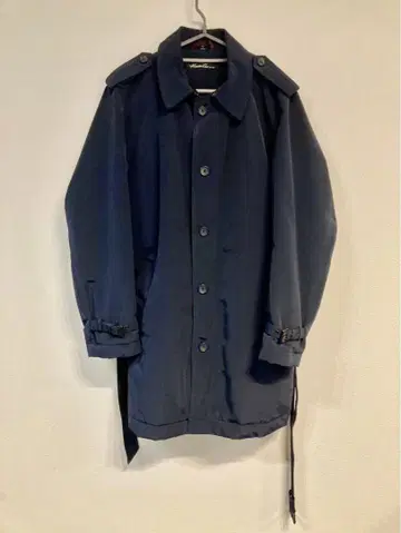 빈티지 롱 코트 빅 실루엣 XL 네이비 컬러 네이비 컬러 유행