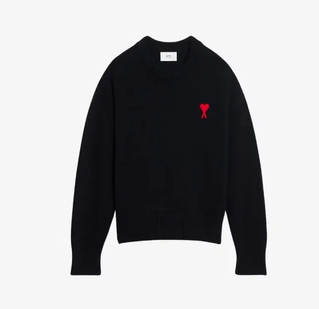 [New Arrivals] Army Small Heart Logo Crewneck Sweater Black