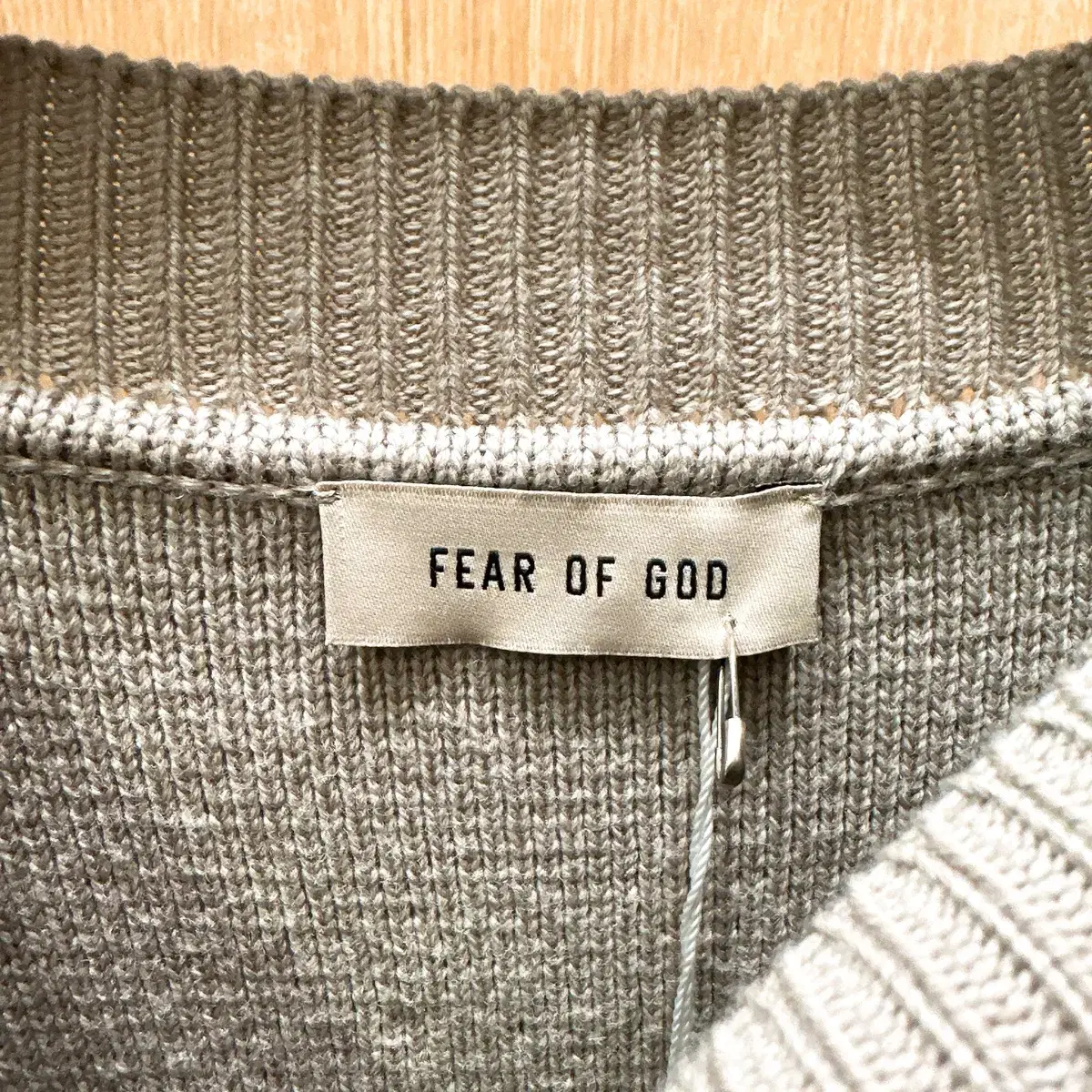 FEAR OF GOD 피어 오브 갓 남성 베이지 오버사이즈 울 니트