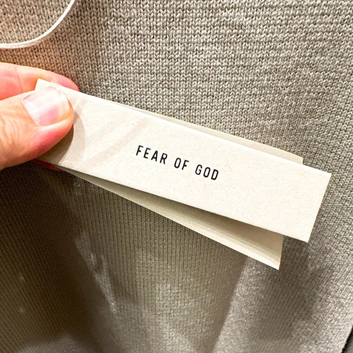 FEAR OF GOD 피어 오브 갓 남성 베이지 오버사이즈 울 니트