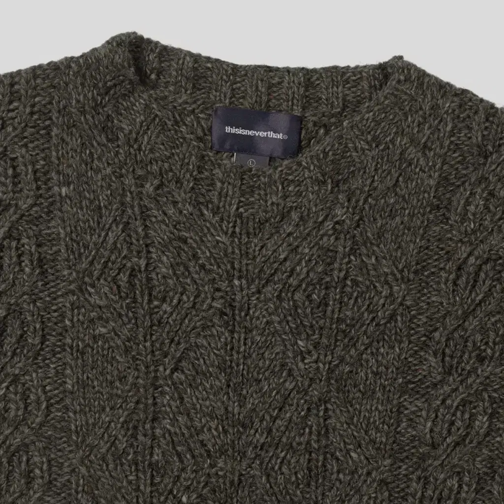 디스이즈네버뎃 Cable Knit Sweater Brown 스웨터 니트