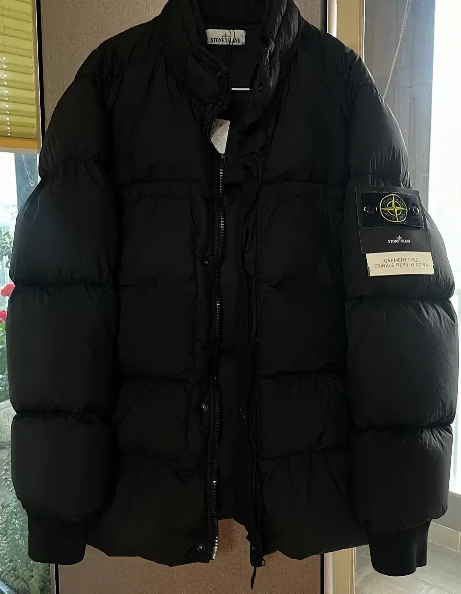 Newer) Stone Island Crinkleclap Down Jacket Black - 20FW