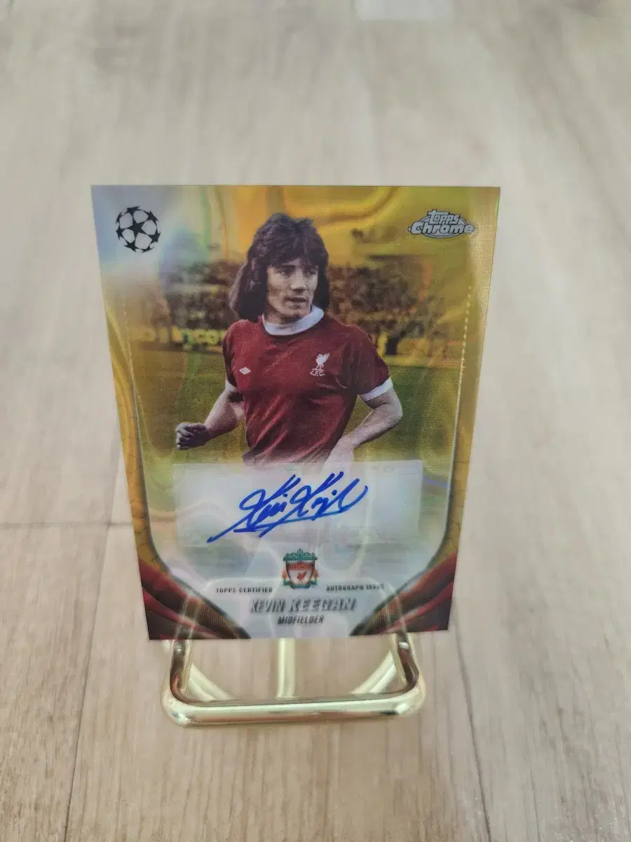 24Topskrom Liverpool kevin Keegan Goldlava Signed Autographed Auto Soccer Card