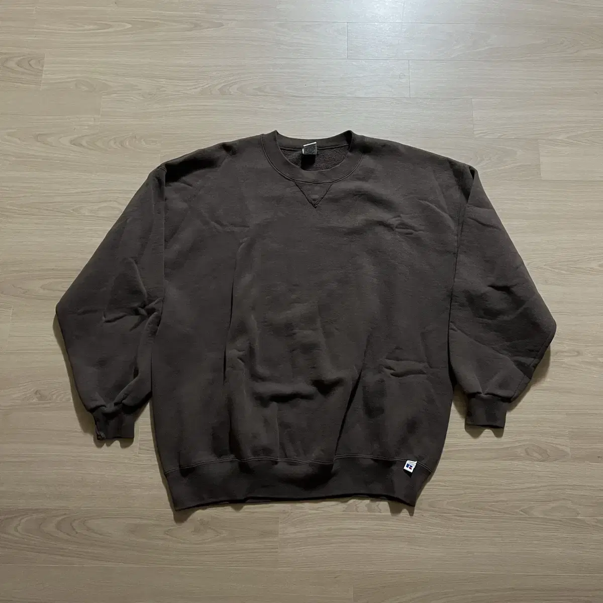 [2XL] 90s 빈티지 러셀 스웻 맨투맨 브라운 made in usa