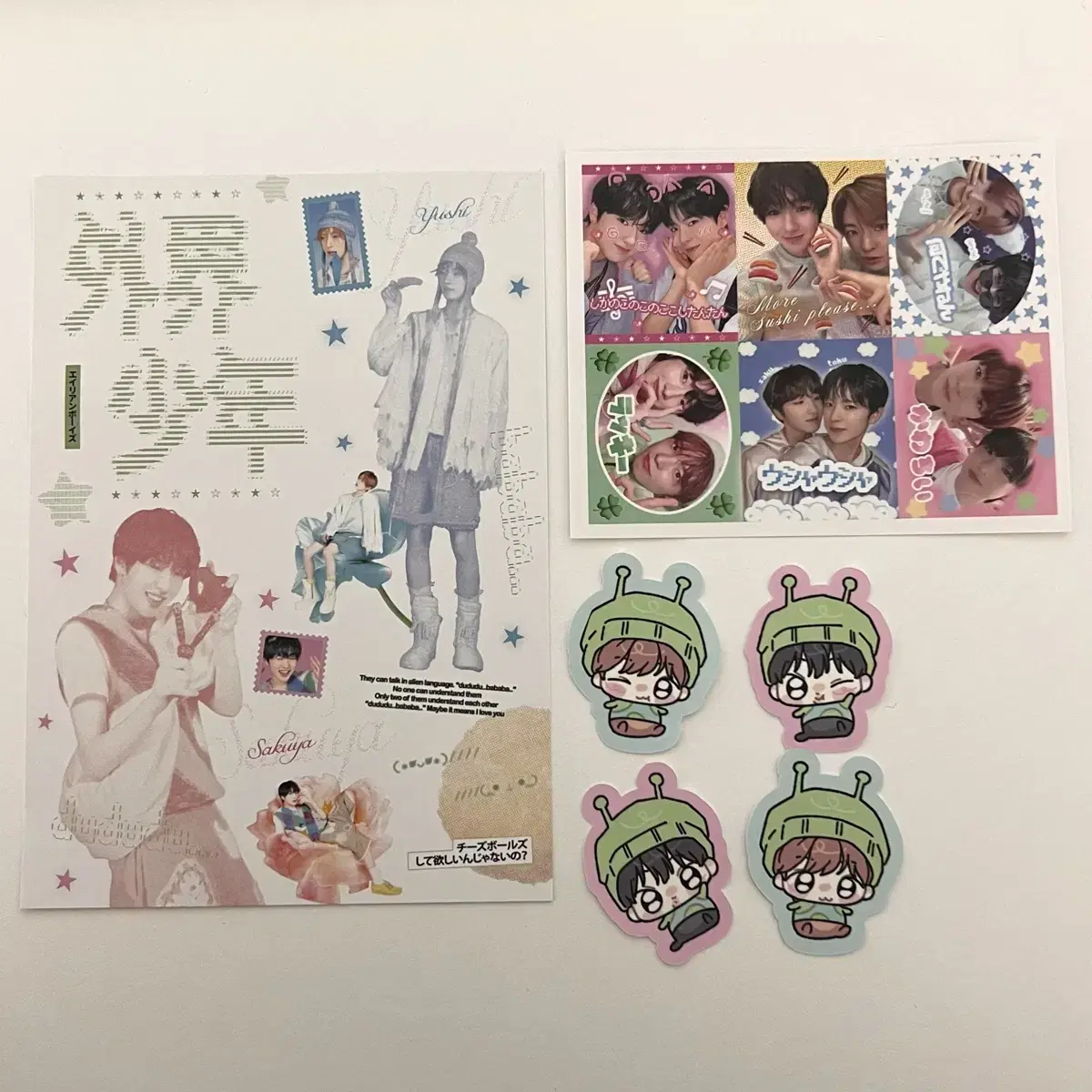 Cheeseballs Cafe pre-order benefit Sakuya Uushi sticker purikura Postcards