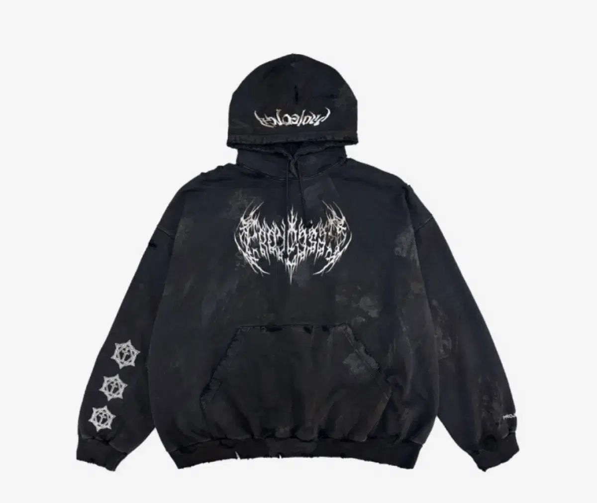 [2]Project GR Grimes Metallic Logo Hoodie Black