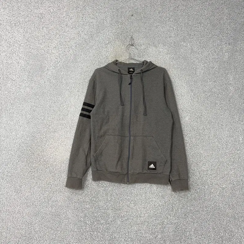 Adidas Grey Armband Logo Hoodie Zip Up 100