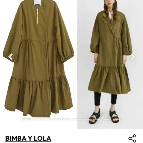 빔바이롤라 BIMBA Y LOLA  프릴 트렌치 코트 새상품