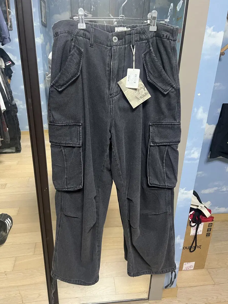 [NEW] Big Union Pleated Cargo Denim Pants M