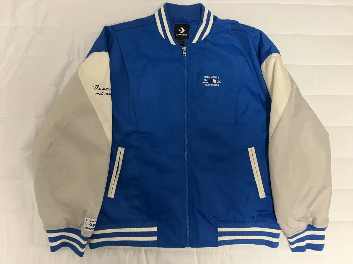 [L] Converse x Another Error Shapes Varsity Jacket (Cobalt Bloo) New