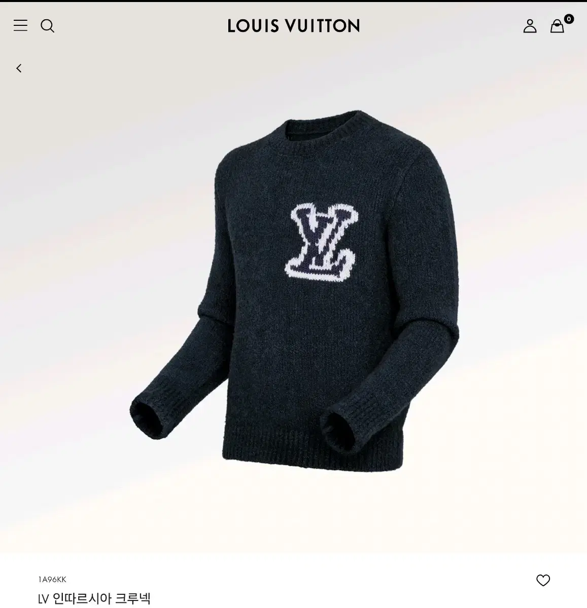 Louis Vuitton Men's Intarsia Crewneck Knit XL