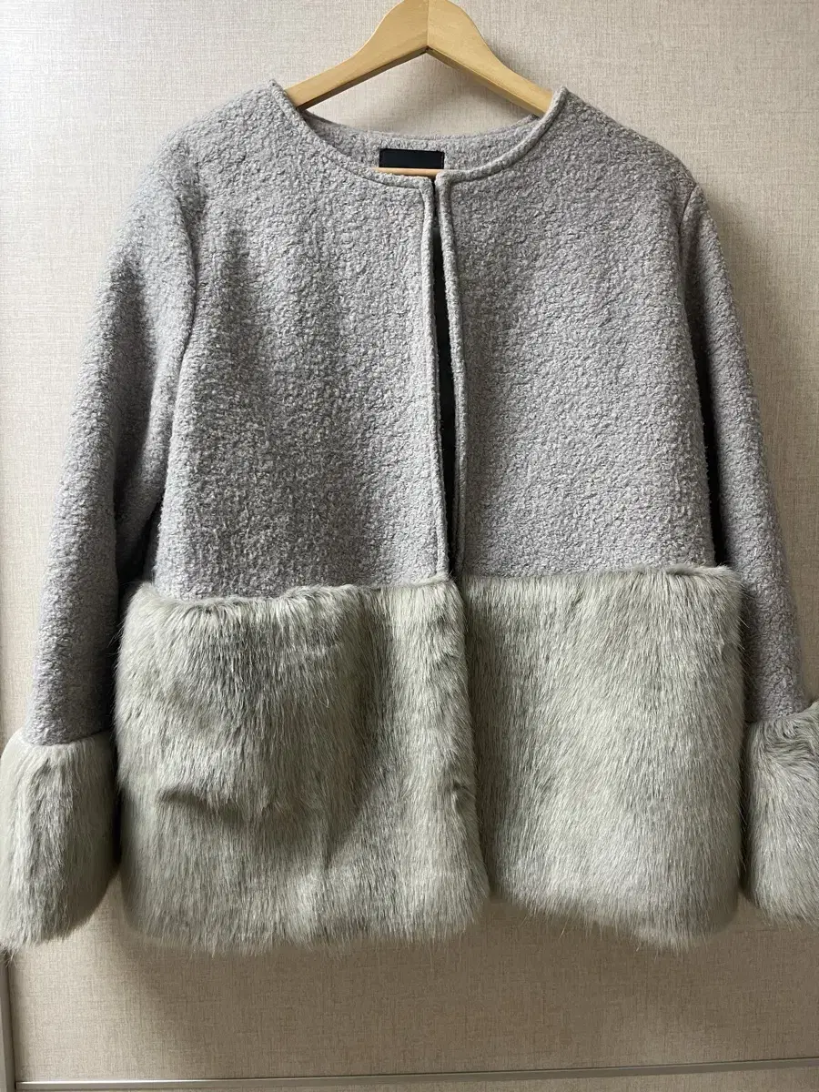 Gray Poggle Fuzzy Jacket