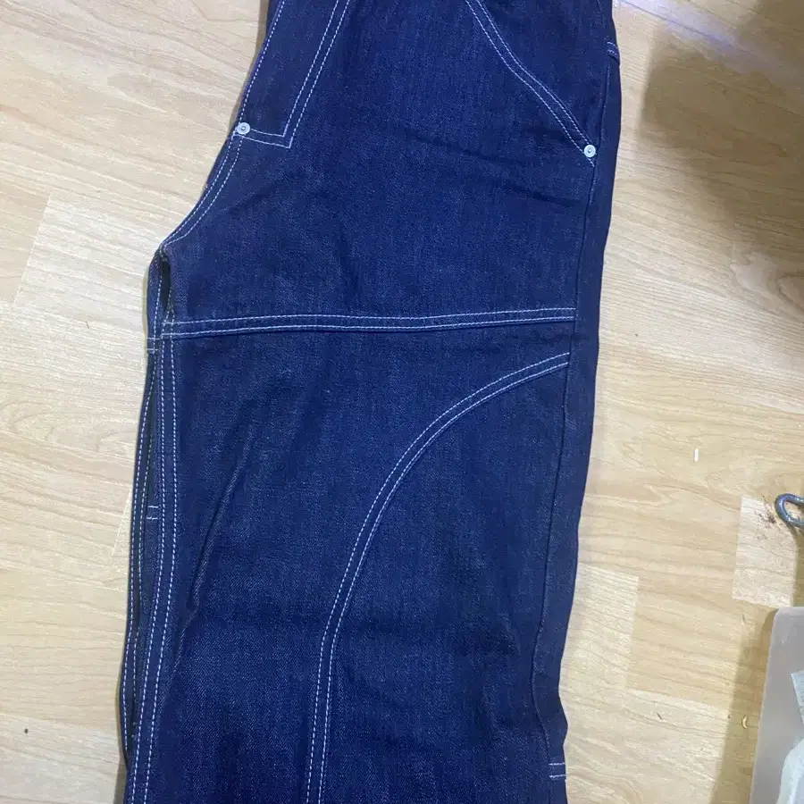 앤더슨벨 ZIPPER WIDE-LEG RIGID JEANS 34