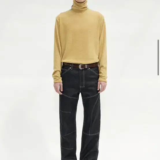 앤더슨벨 ZIPPER WIDE-LEG RIGID JEANS 34