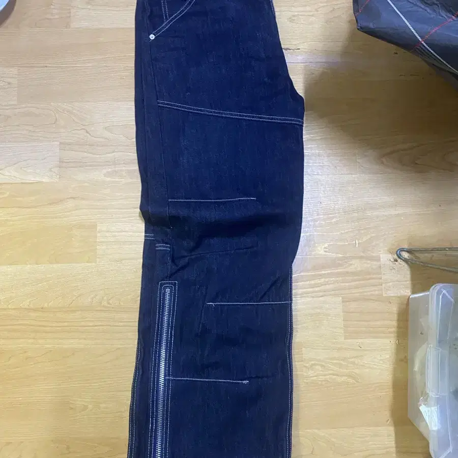 앤더슨벨 ZIPPER WIDE-LEG RIGID JEANS 34