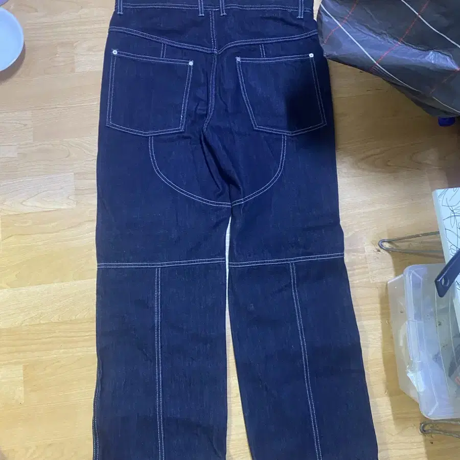 앤더슨벨 ZIPPER WIDE-LEG RIGID JEANS 34