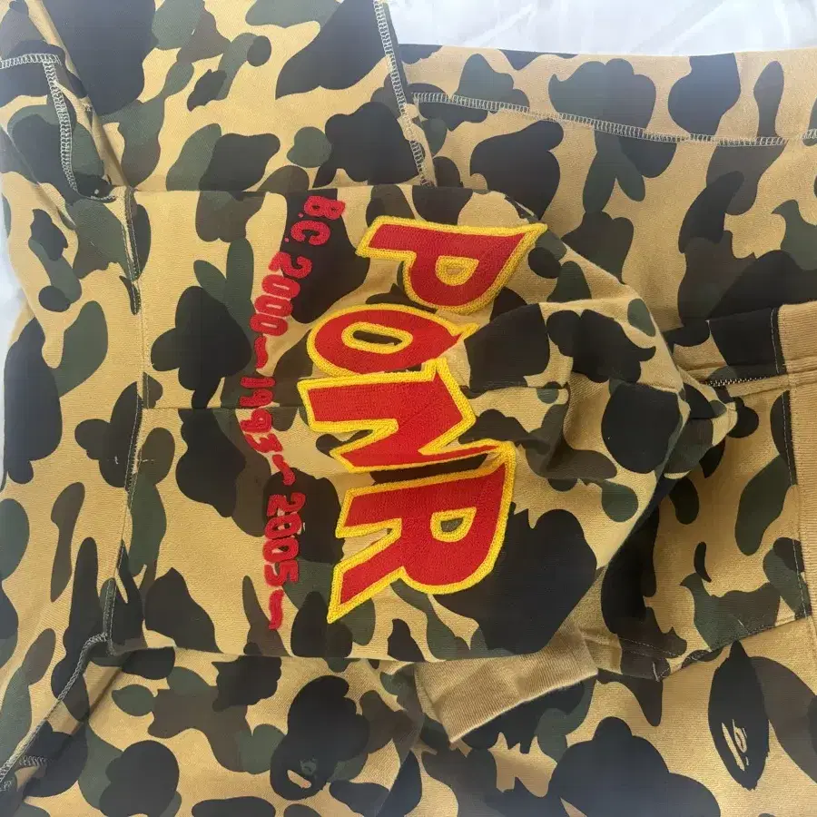 Bape 베이프 퍼스트 카모 샤크 후드집업 황계 ponr L