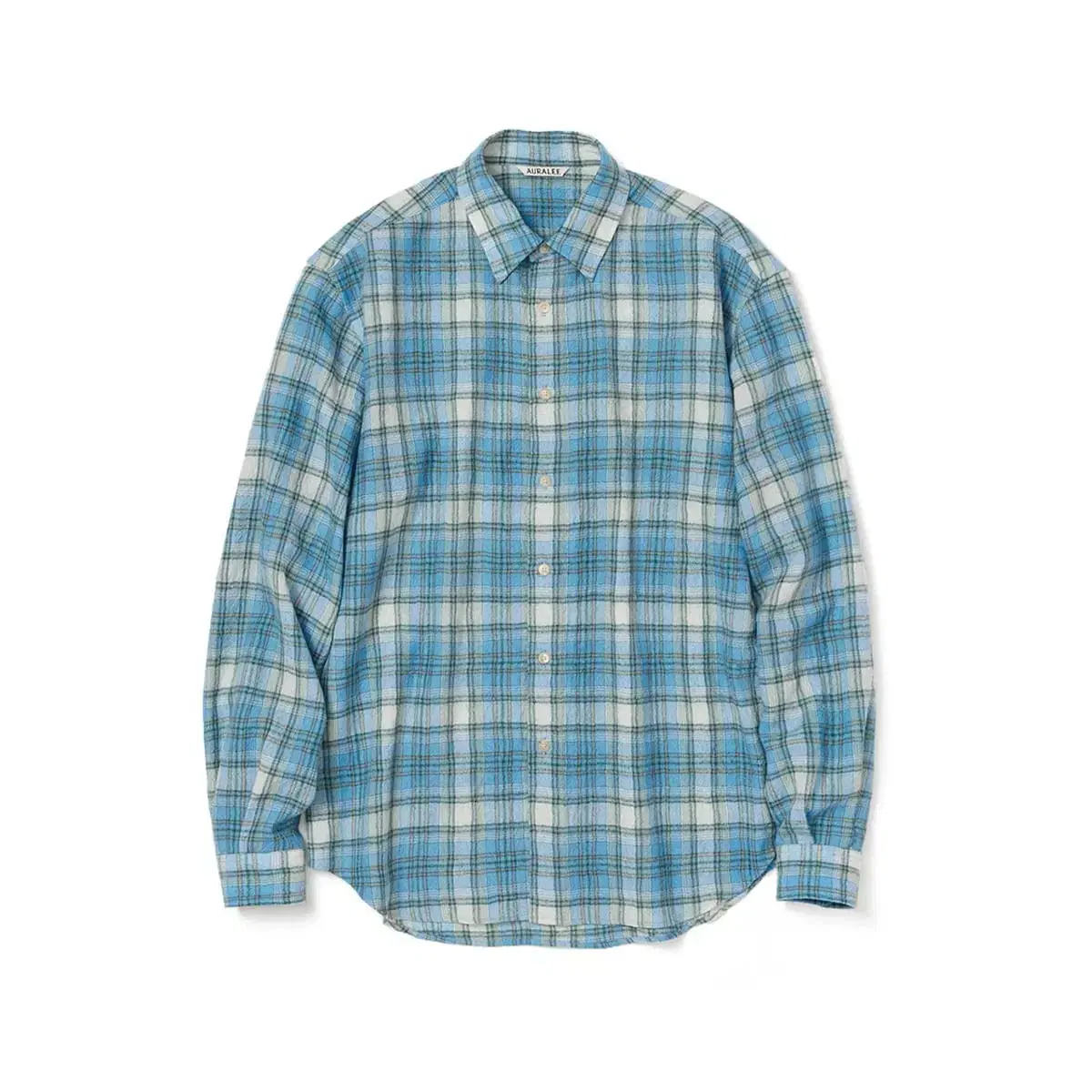 24AW O'Leary Airy Wool Check Shirt bloo size 3 new