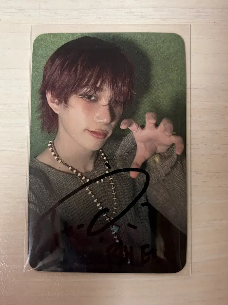 p1harmony teo whozpan sign photocard