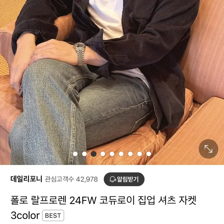 폴로 랄프로렌 24FW 코듀로이 집업 셔츠 자켓 네이비