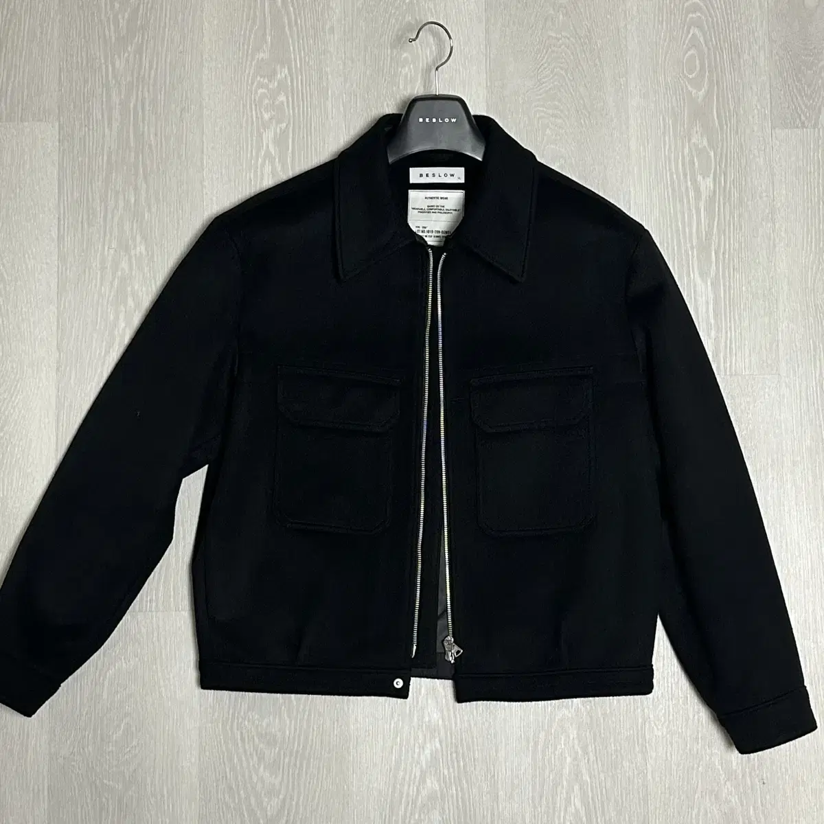 [XL] CASHMERE MILITARY ZIP-UP JACKET