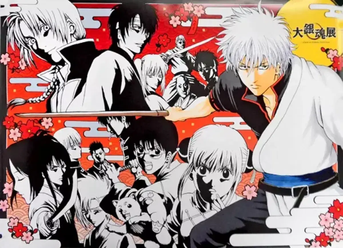 Gintama poster The Great Gintama War poster Kintoki Kagura Shinpachi Resolver Kamui the Guardsman