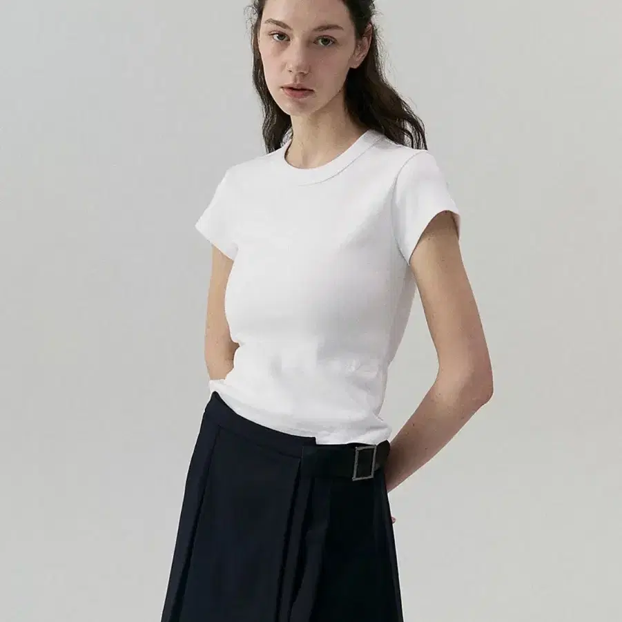 The Barnnet Buckle-Strap Pleated Skirt