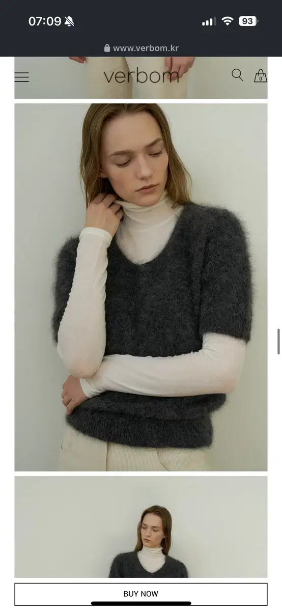 <새상품>베르봄 mohair v-neck knit sells 11만원