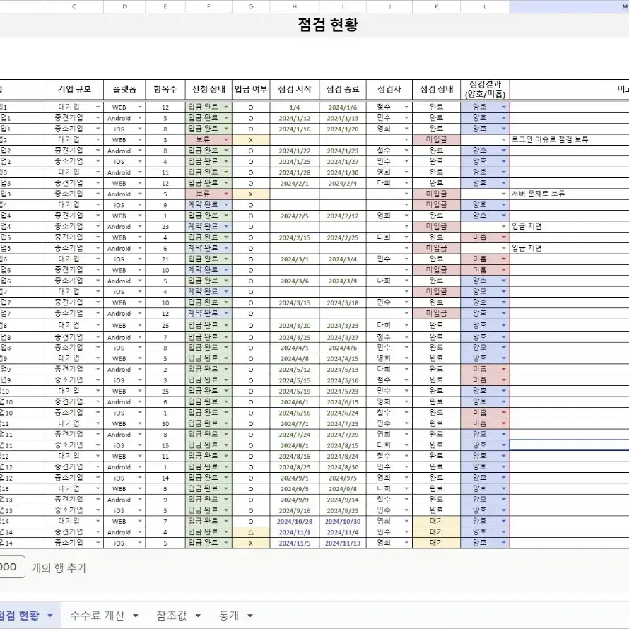 맞춤 엑셀, 스프레드시트 자동화 프로그램 제작