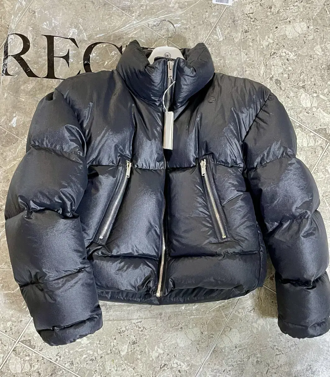 Recto Shining Quilted Short Goose Down Padding Size L