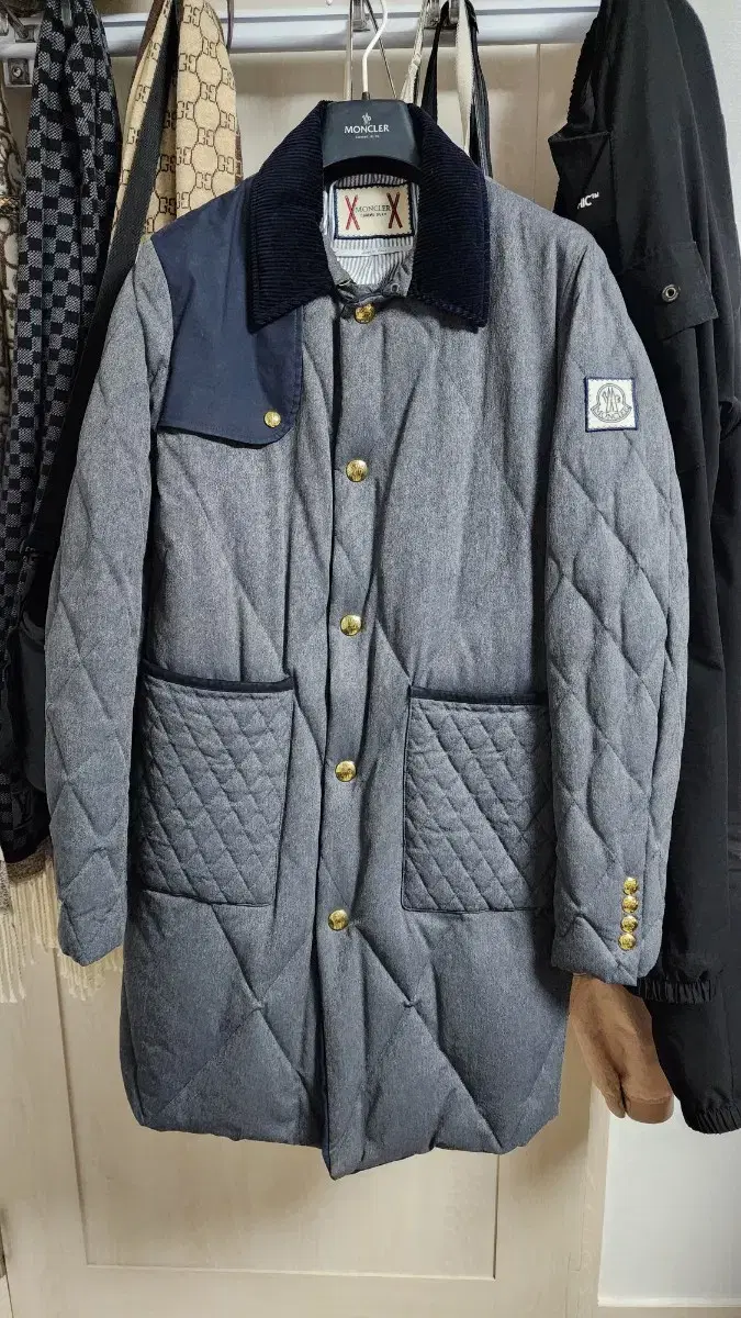 Luxury moncler tom brown long padded gamma bloo Quick sale!