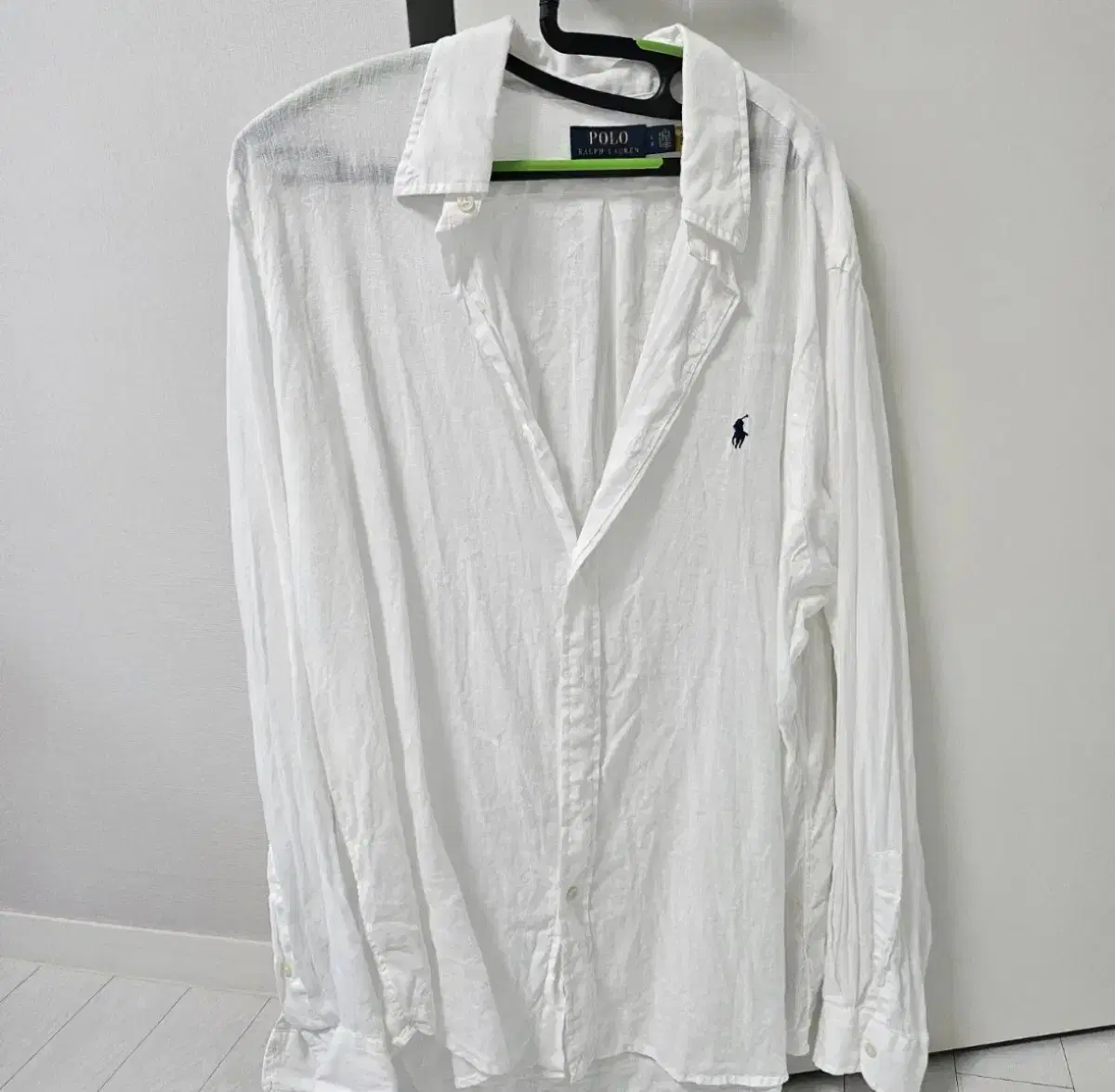 Polo White Linen Shirt L for sale new and in great condition