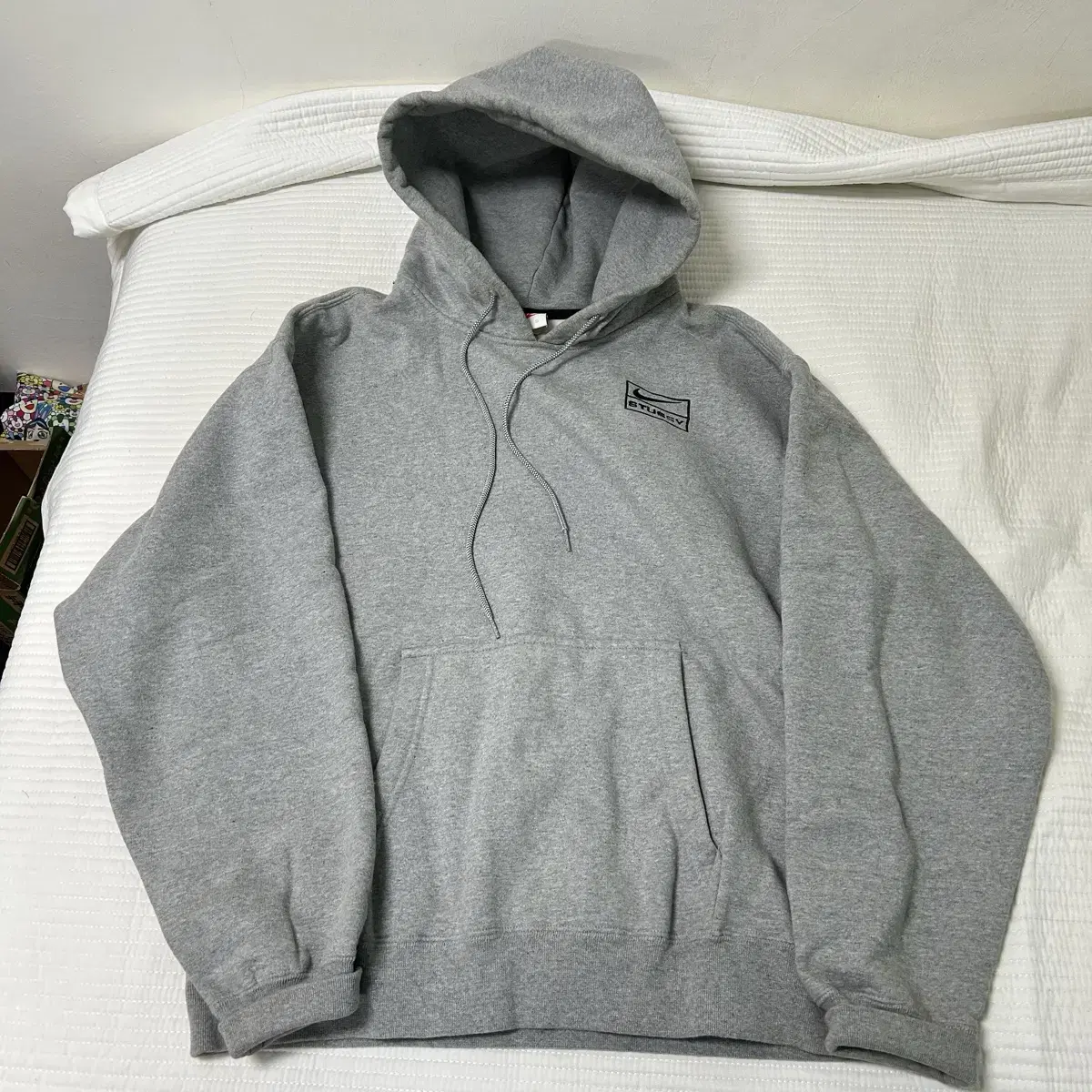 Nike Stussy Pullover Hoodie Dark Gray Heather S