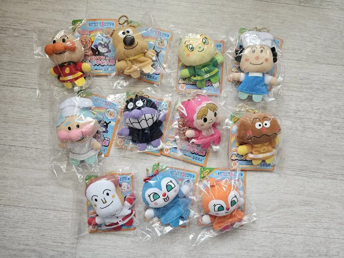 Anpanman Fingers doll sealed Total 11 pieces (sold as a set only)